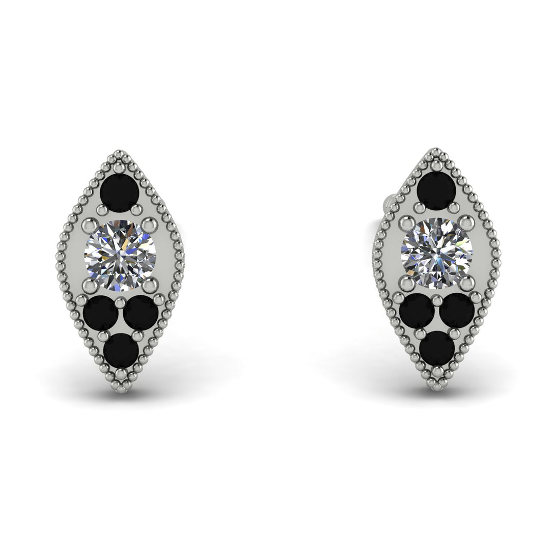 Milgrain Marquise Diamond Earrings - Faye No. 33
