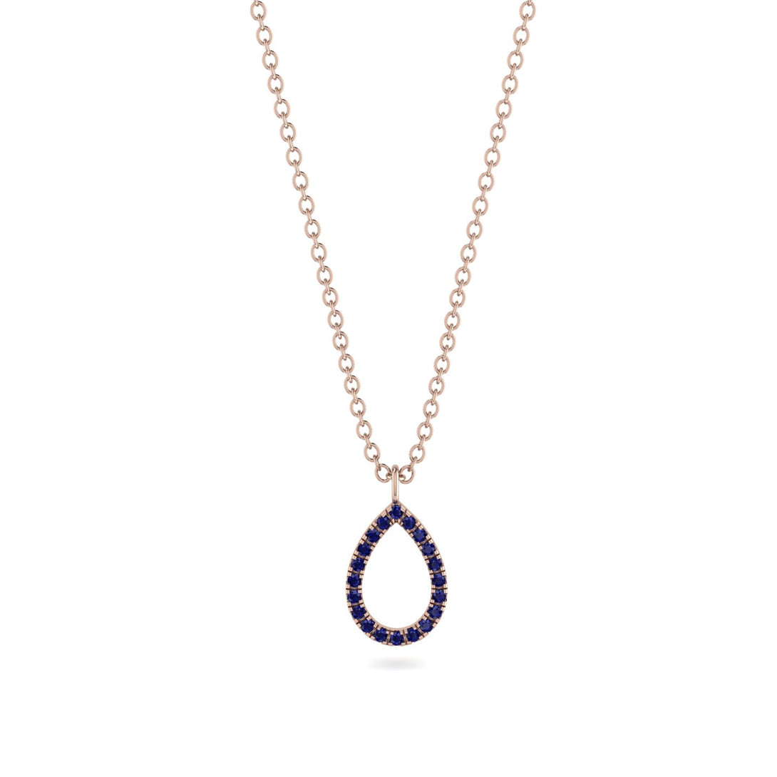 Pear Sapphire Necklace - Amina No. 14
