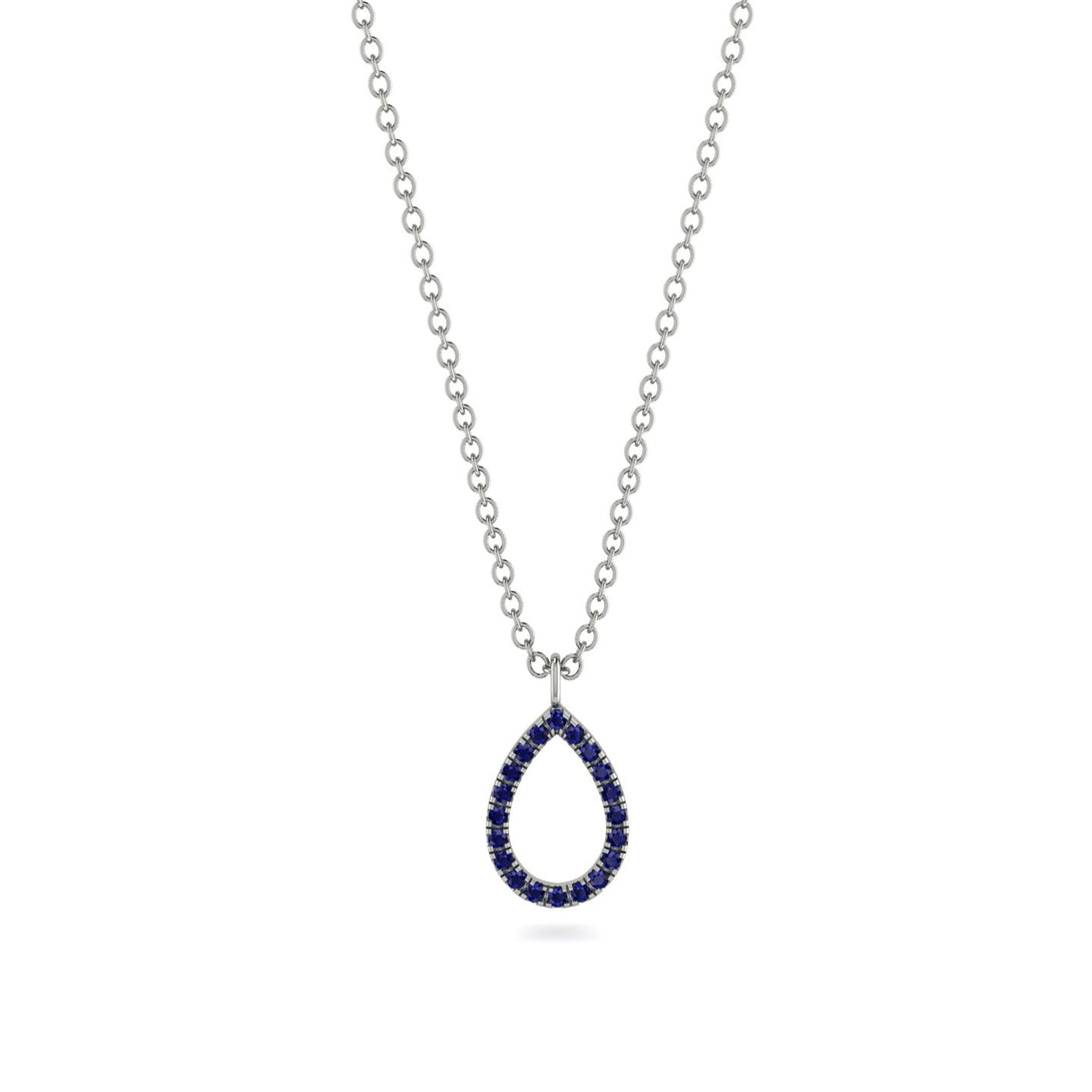 Pear Sapphire Necklace - Amina No. 15