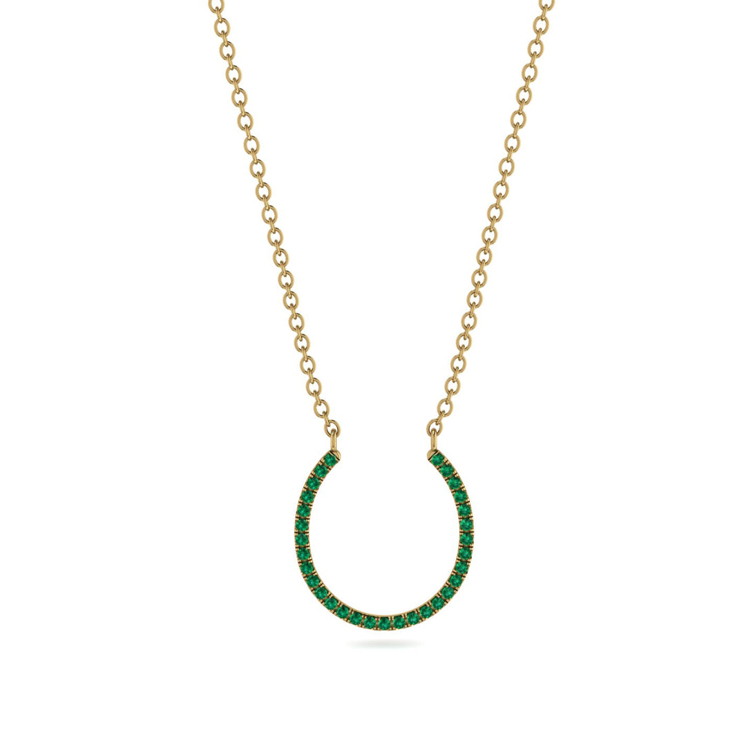 Horseshoe Emerald Necklace - Amira No. 4