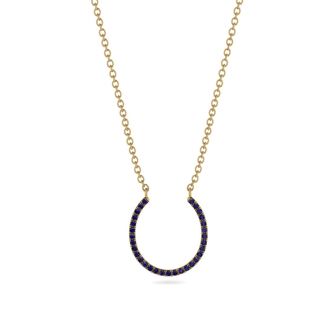 Horseshoe Sapphire Necklace - Amira No. 13