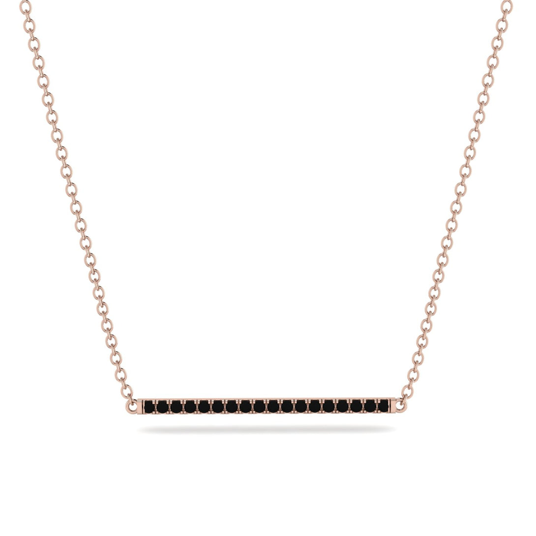 Long Line Black Diamond Necklace - Giselle No. 8