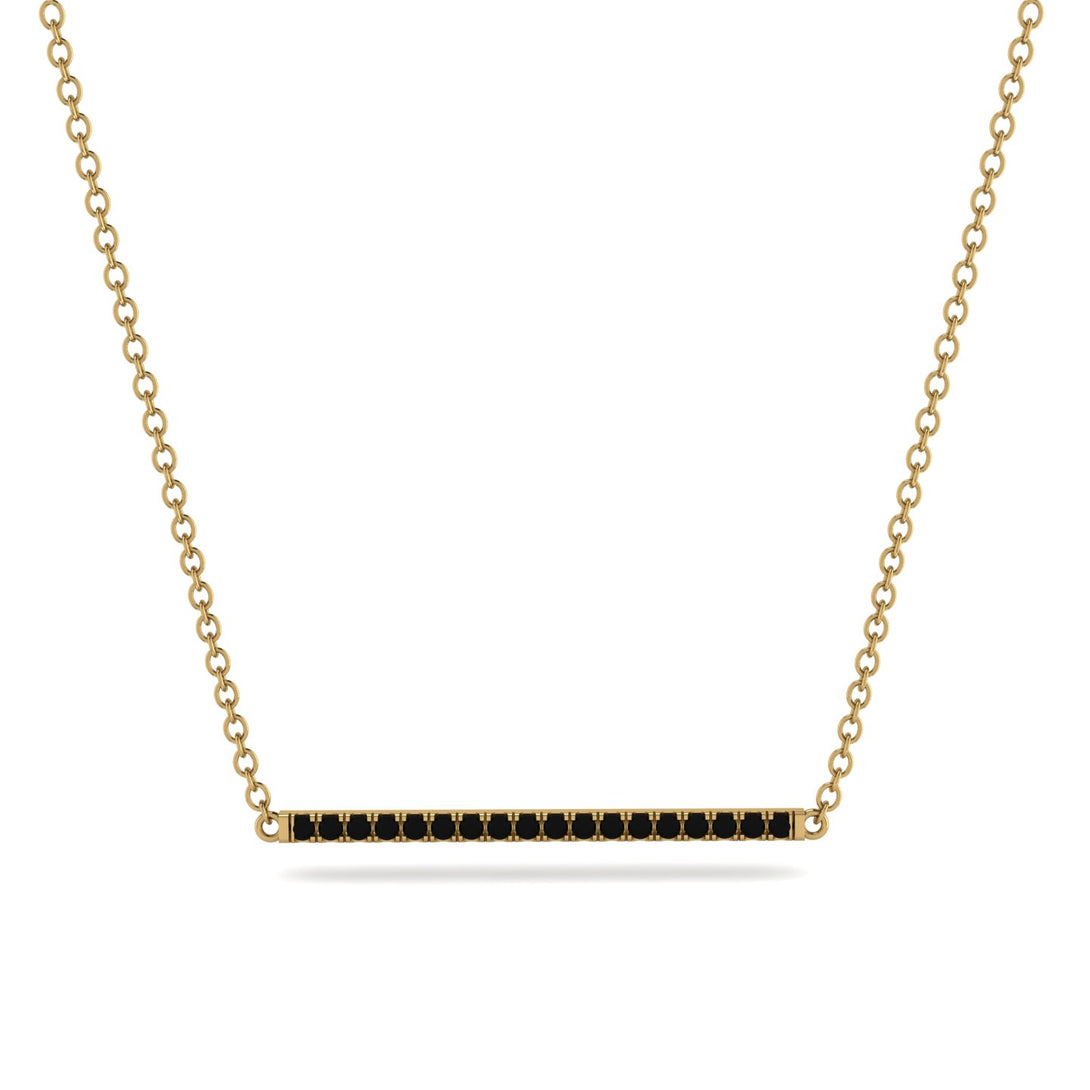 Long Line Black Diamond Necklace - Giselle No. 7
