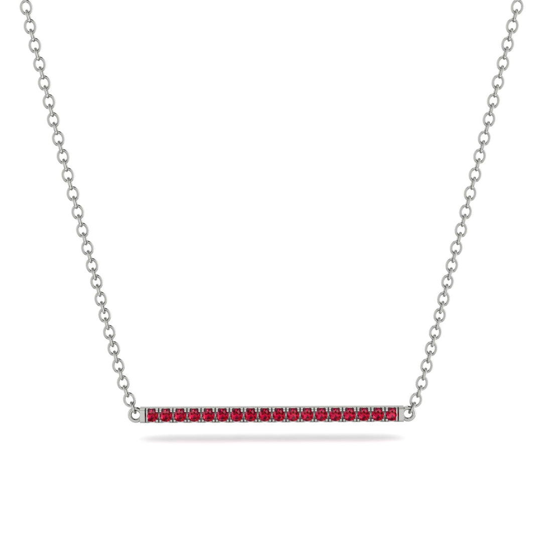 Long Line Ruby Necklace - Giselle No. 12