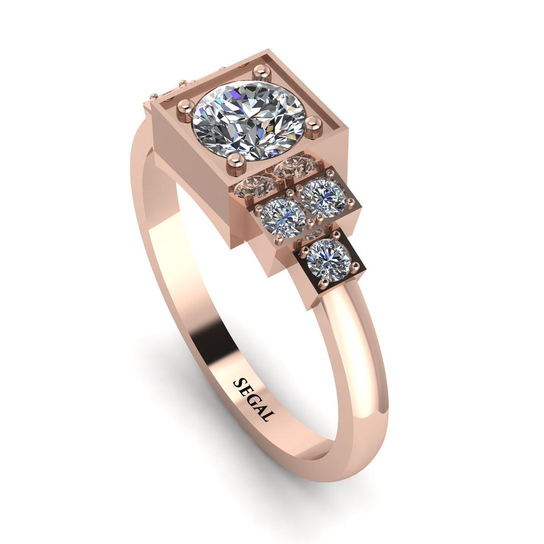 Square Diamond Engagement Ring - Samara No. 2