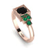 Square Black Diamond Engagement Ring - Samara No. 23 image 1