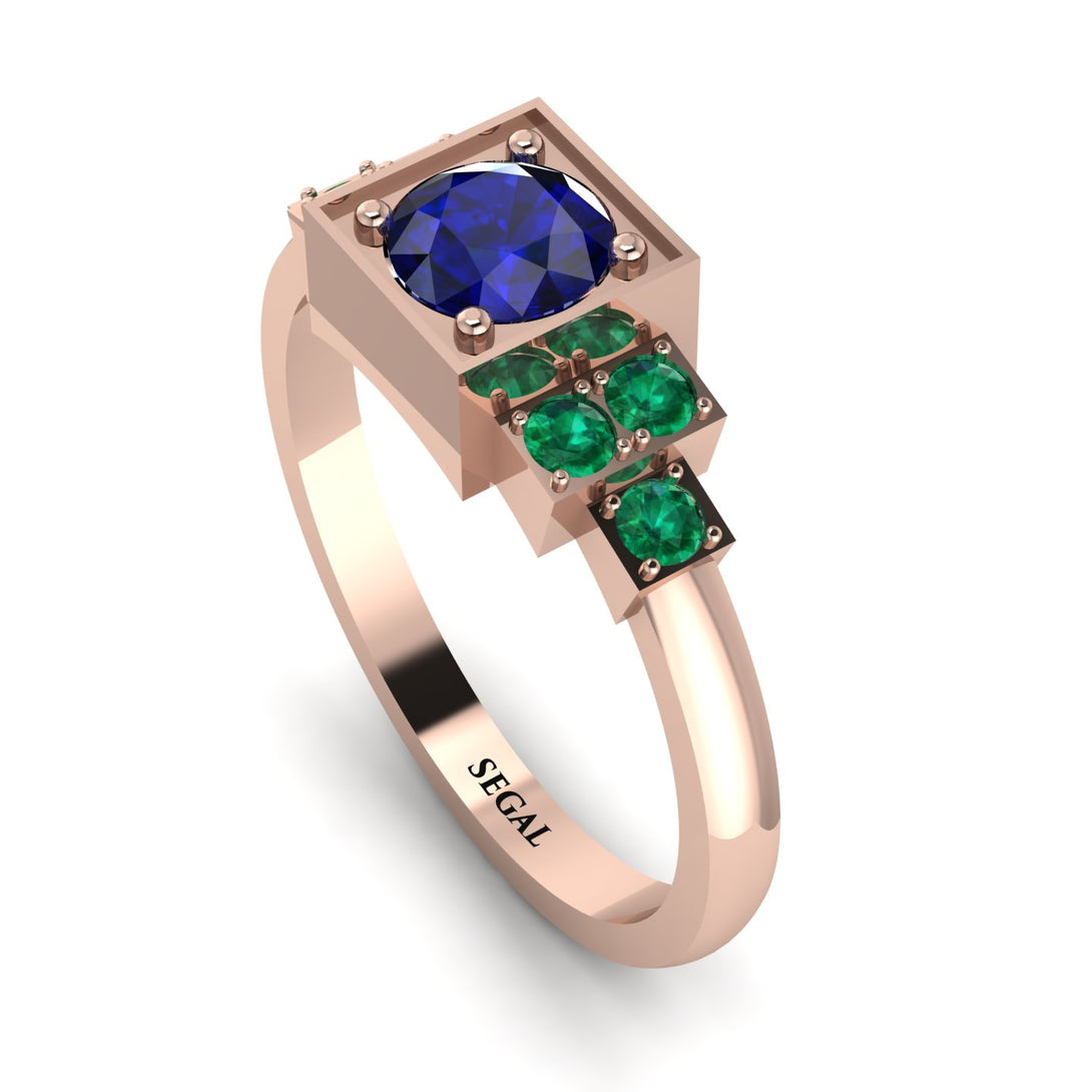 Square Sapphire Engagement Ring - Samara No. 29