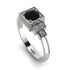 Square Black Diamond Engagement Ring - Samara No. 9 image 1