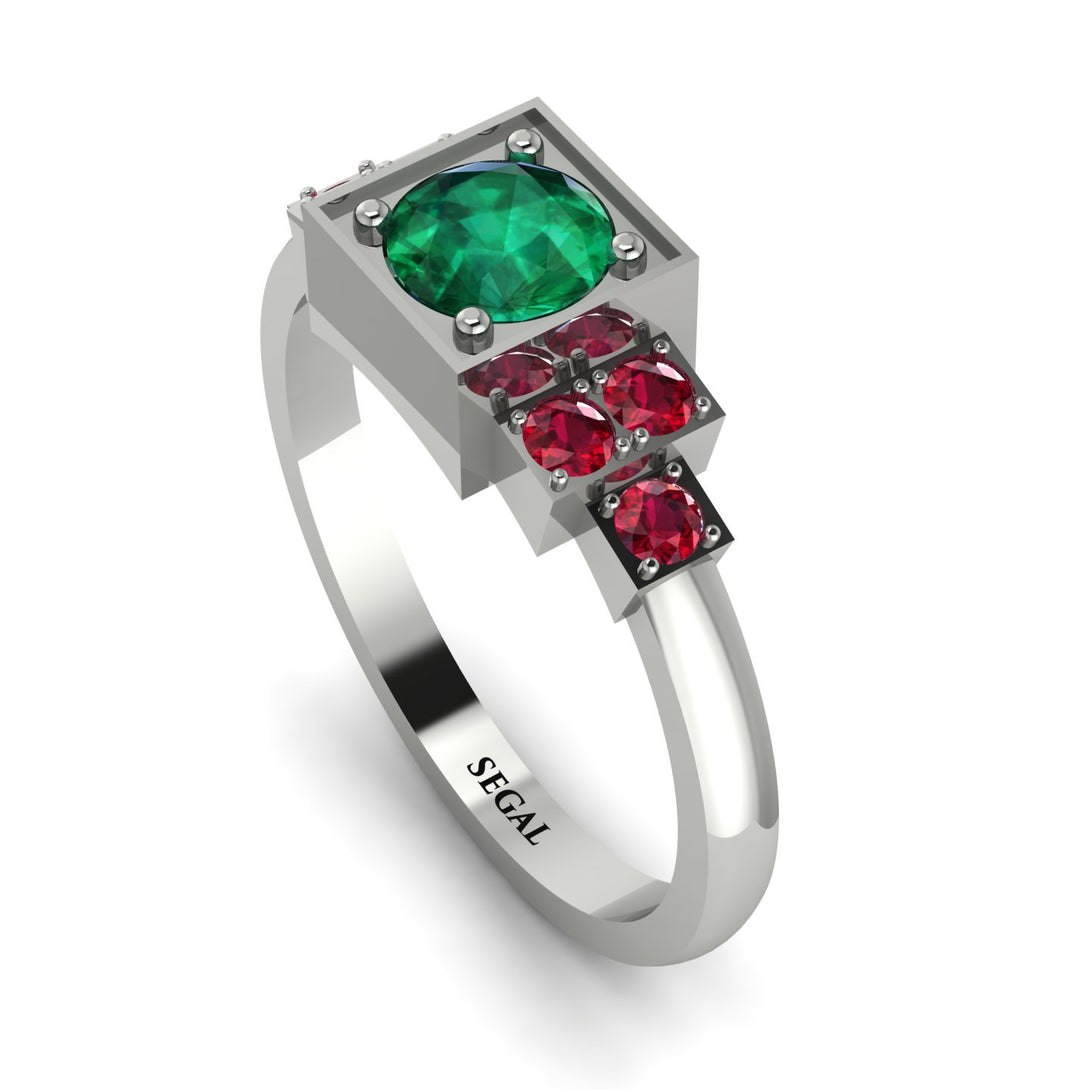 Square Emerald Engagement Ring - Samara No. 51