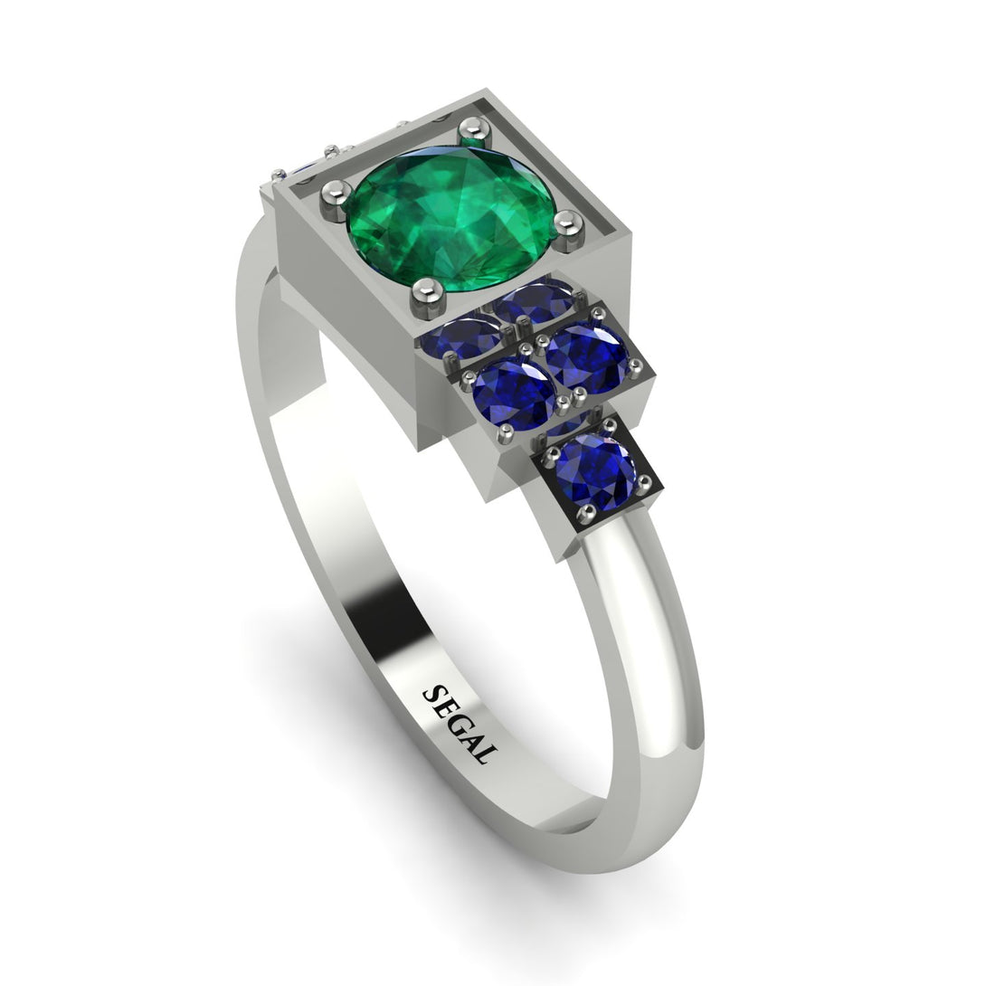 Square Emerald Engagement Ring - Samara No. 66