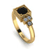 Square Black Diamond Engagement Ring - Samara No. 7 image 1