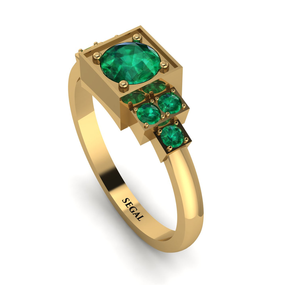 Square Emerald Engagement Ring - Samara No. 19