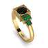 Square Black Diamond Engagement Ring - Samara No. 22 image 1