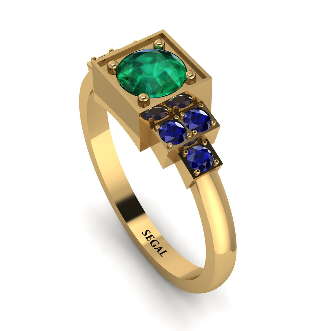 Square Emerald Engagement Ring - Samara No. 64