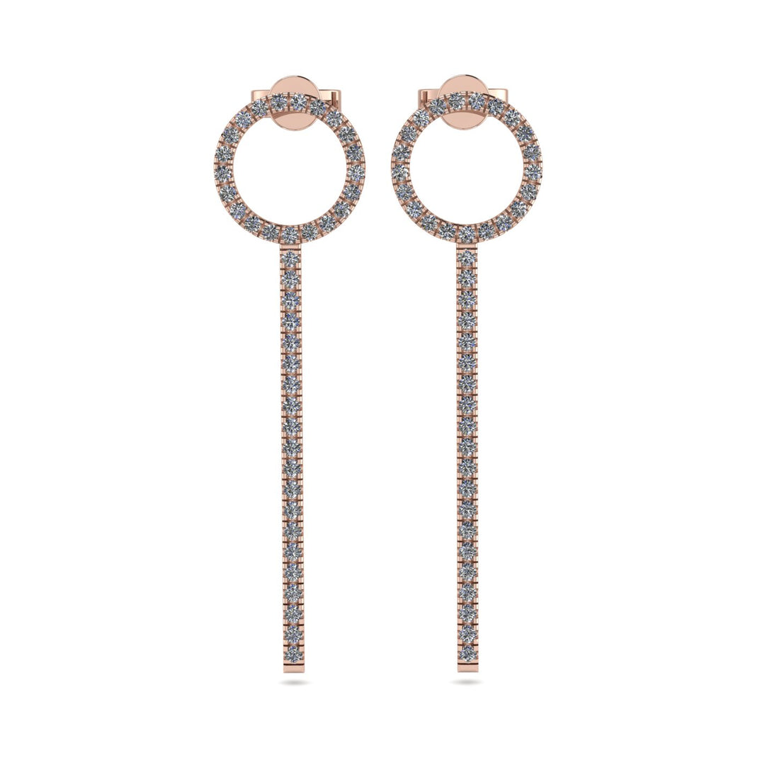 Hanging Circle Diamond Earrings - Lilah No. 2