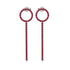 Hanging Circle Ruby Earrings - Lilah No. 12 image 1