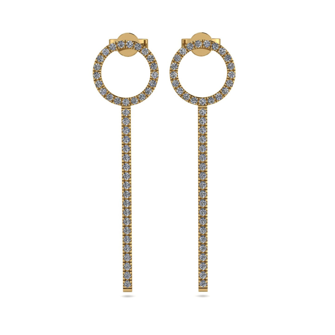 Hanging Circle Diamond Earrings - Lilah No. 1