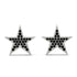 Star Stud Black Diamond Earrings - Star No. 9 image 1