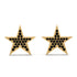 Star Stud Black Diamond Earrings - Star No. 7 image 1