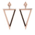 Triangle Black Diamond Stud Earrings - Amiyah No. 8 image 1