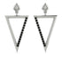 Triangle Black Diamond Stud Earrings - Amiyah No. 9 image 1