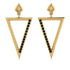 Triangle Black Diamond Stud Earrings - Amiyah No. 7 image 1