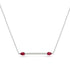 Minimalist Pear Ruby Necklace - Melissa No. 12 image 1