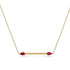 Minimalist Pear Ruby Necklace - Melissa No. 10 image 1