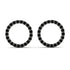 Circle Stud Black Diamond Earring - Lucille No. 9 image 1