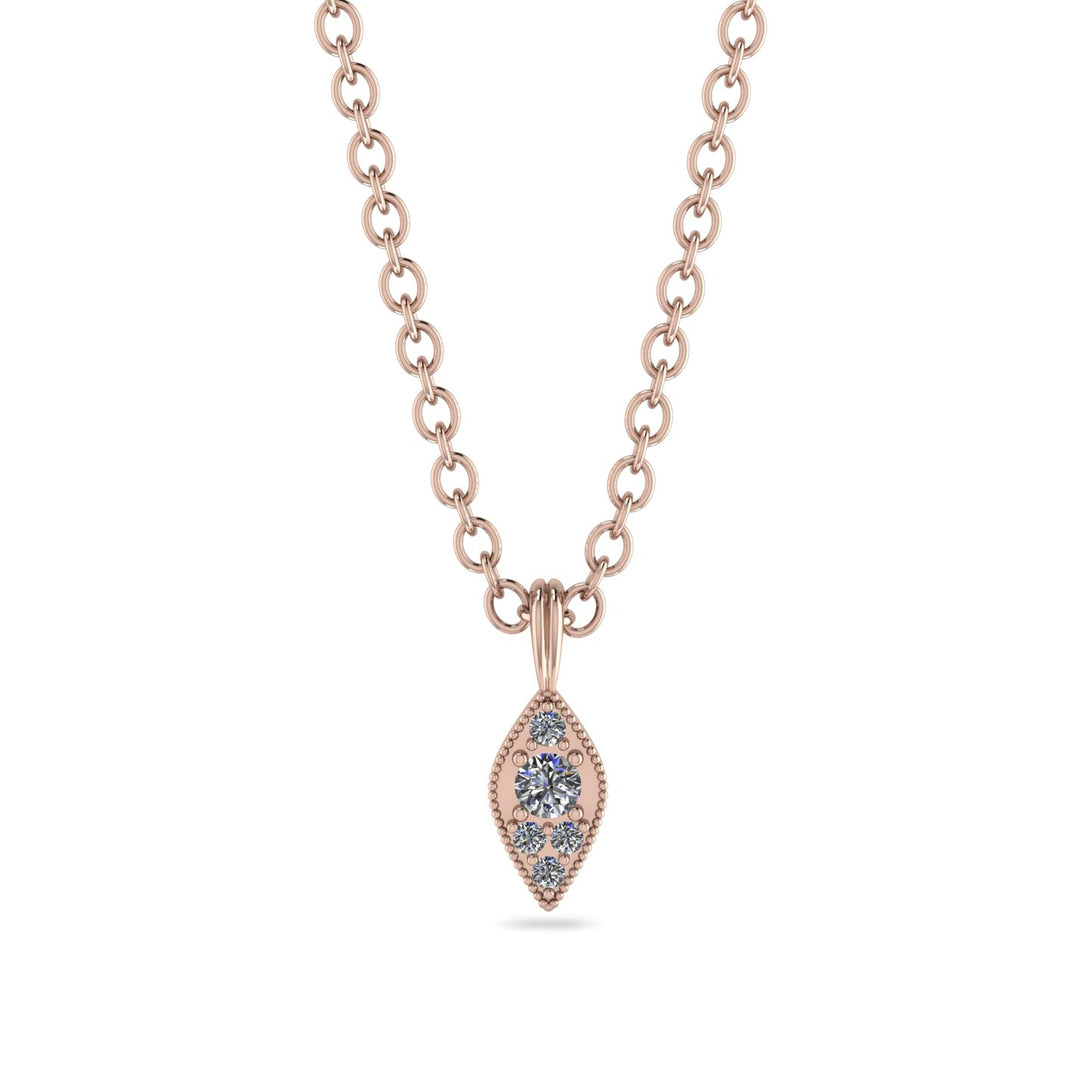 Milgrain Diamond Necklace - Jessie No. 2