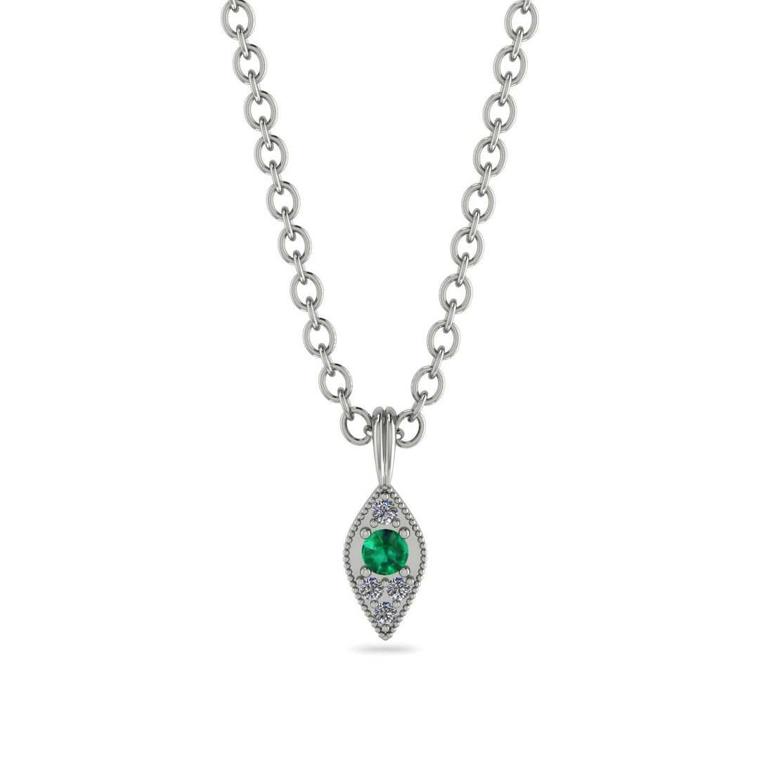Milgrain Diamond Necklace - Jessie No. 6