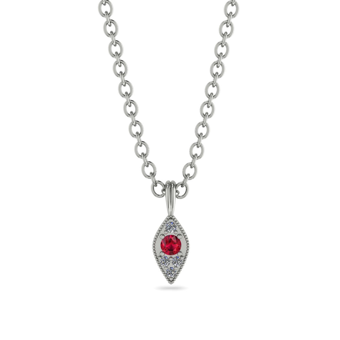 Milgrain Diamond Necklace - Jessie No. 12