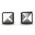 Square Black Diamond Earrings - Elora No. 9 image 1