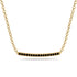 Gold Black Diamond Necklace Bar - Lilyana No. 7 image 1