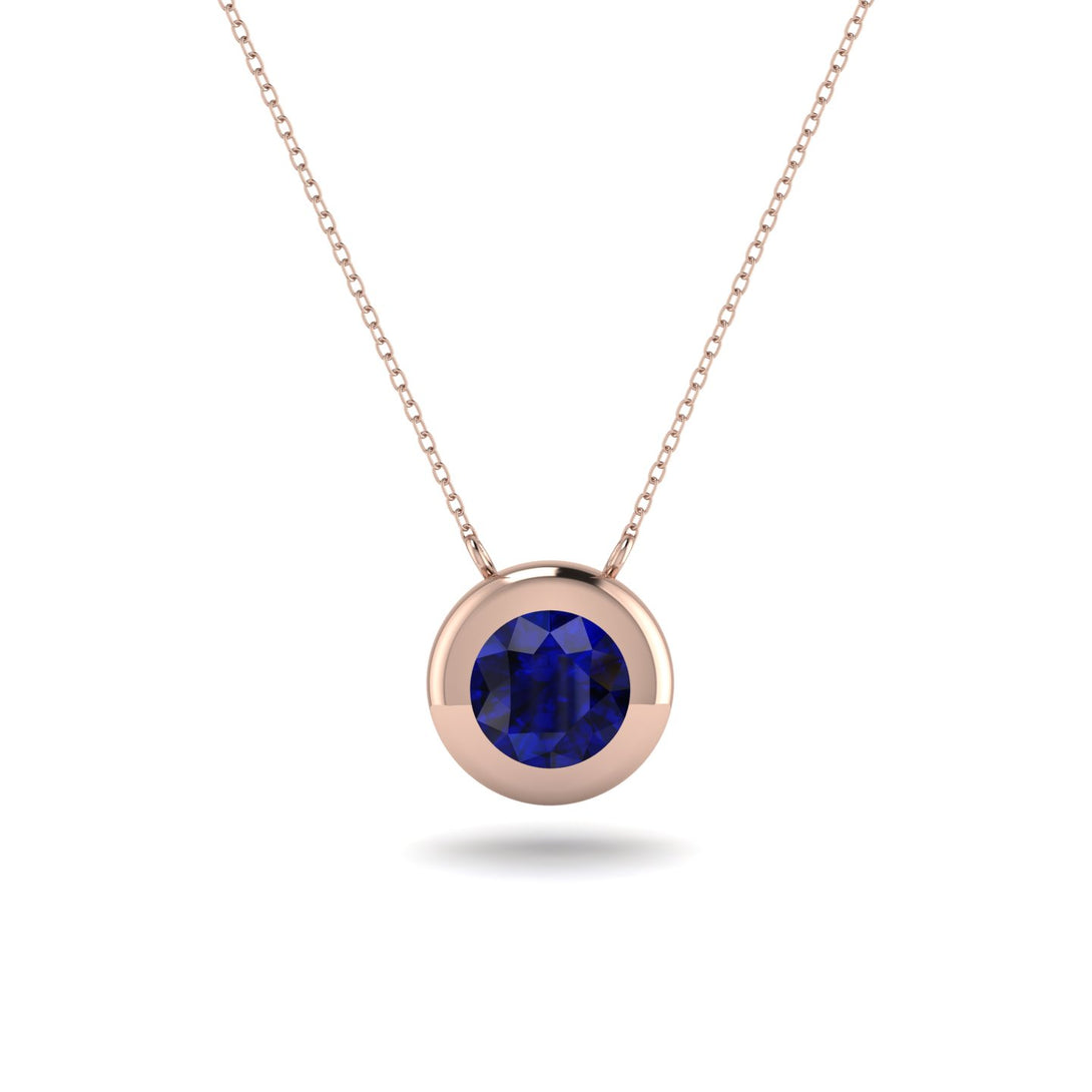 Bezel Sapphire Pendant - Adelaide No. 14