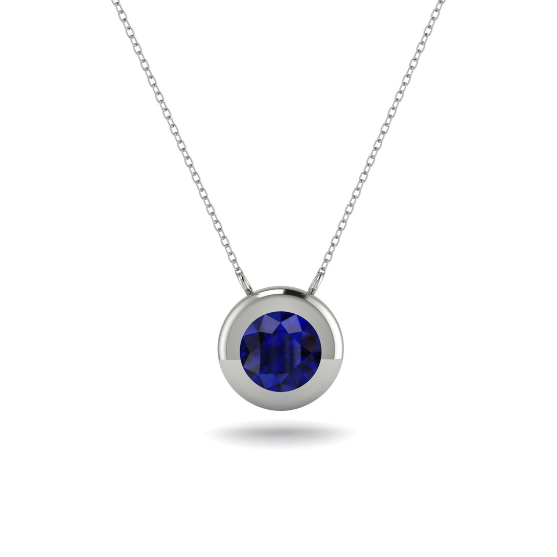 Bezel Sapphire Pendant - Adelaide No. 15