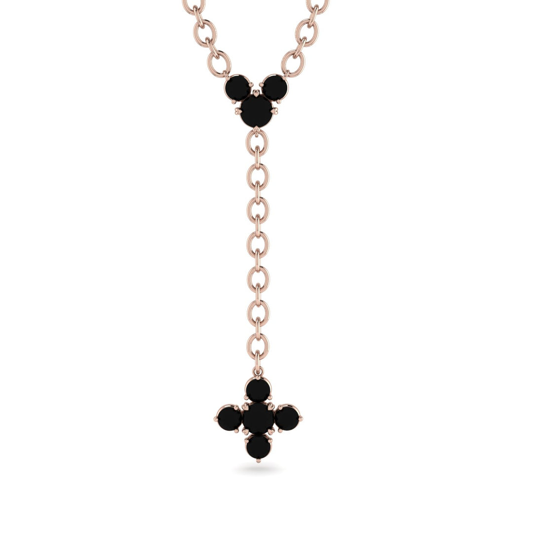 Tie Black Diamond Necklace Compass - Julissa No. 8