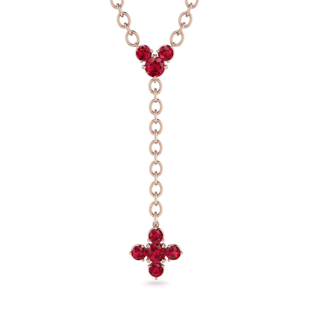 Tie Ruby Necklace Compass - Julissa No. 11