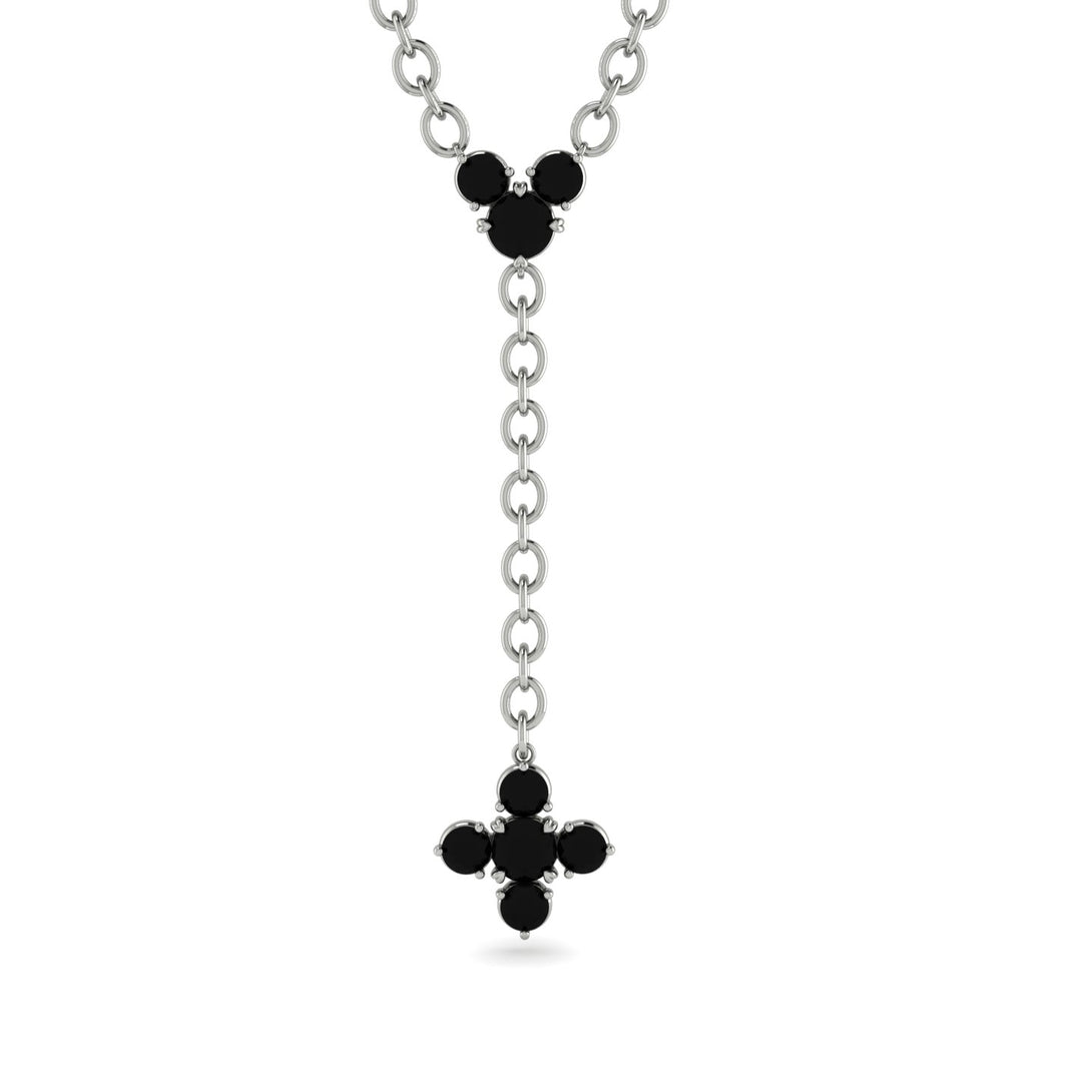 Tie Black Diamond Necklace Compass - Julissa No. 9