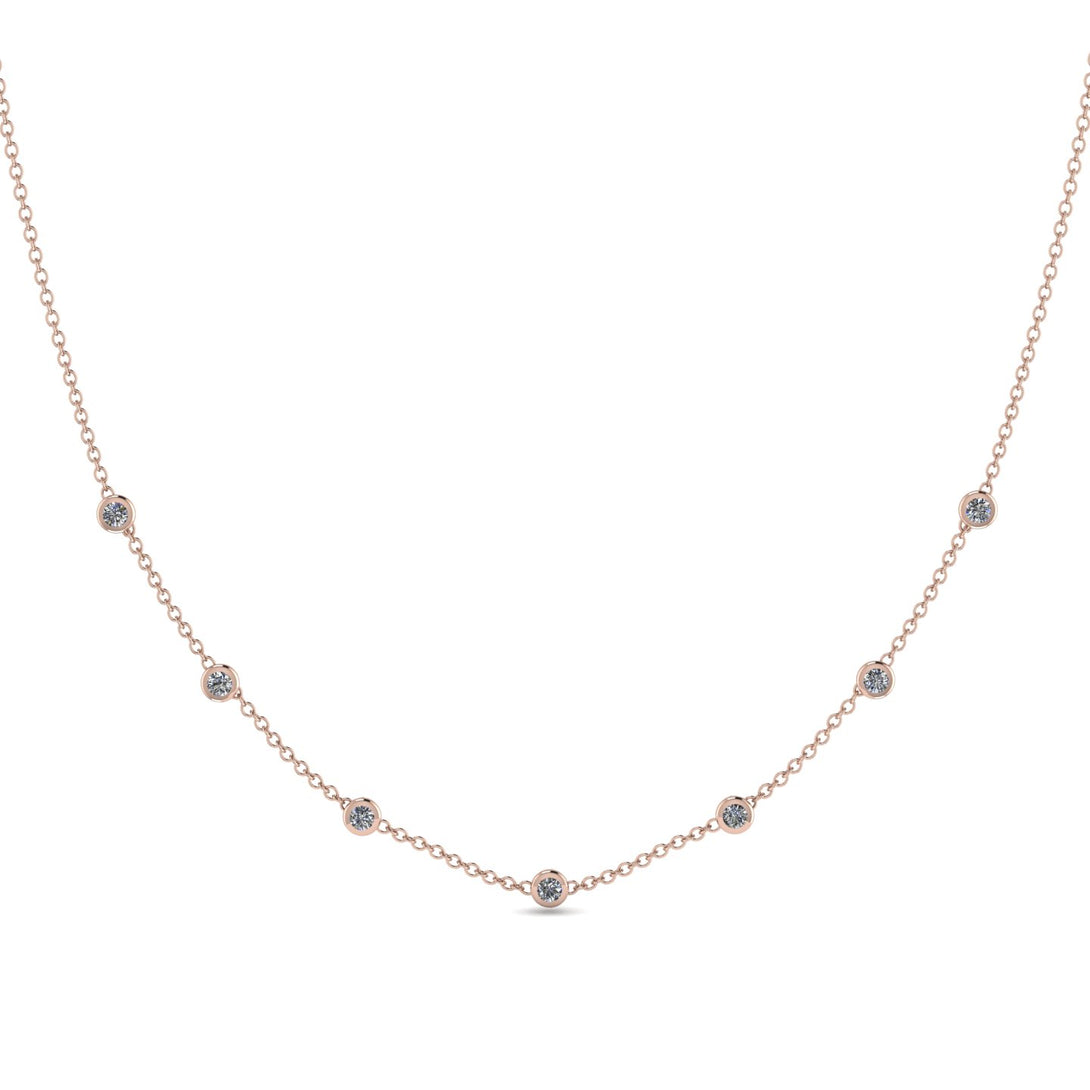 Minimalist Bezel Diamond Necklace - Liv No. 2