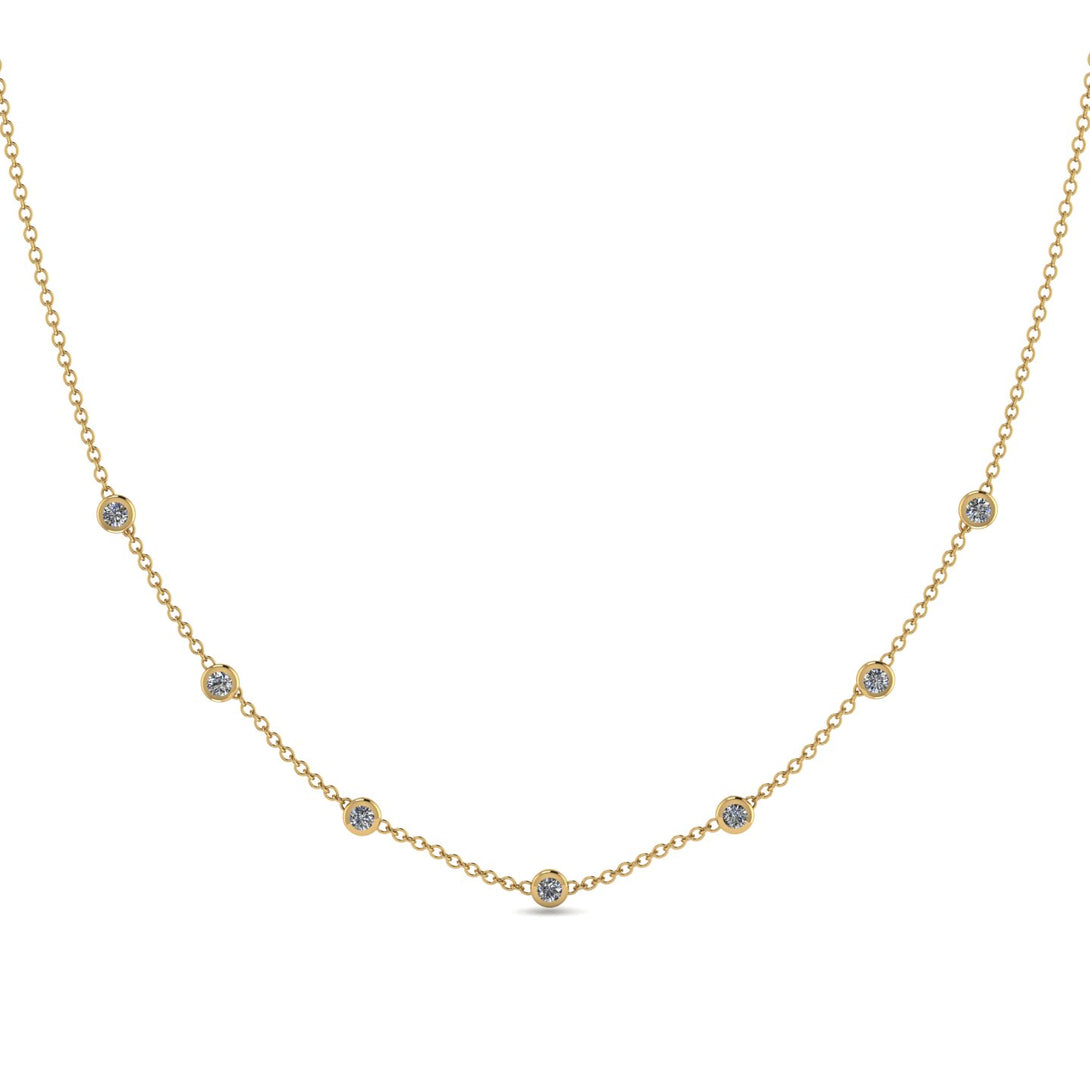 Minimalist Bezel Diamond Necklace - Liv No. 1