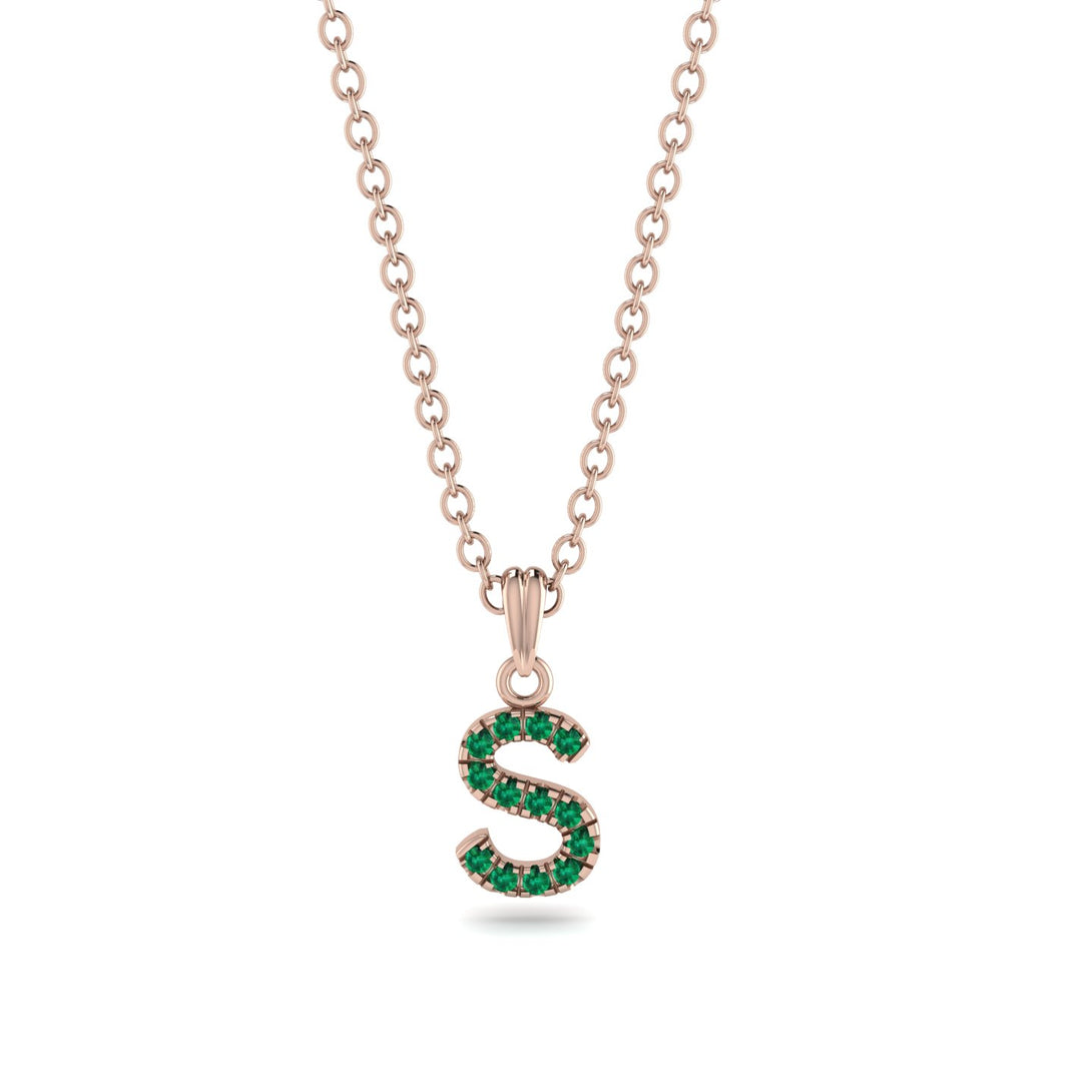 Inital Emerald Necklace - Chaya No. 5