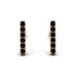 Geometrical Gold Bar Black Diamond Earrings - Bonnie No. 8 image 1