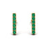 Geometrical Gold Bar Emerald Earrings - Bonnie No. 4 image 1