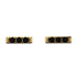 3 Black Diamonds Stud Earrings - Mina No. 7 image 1