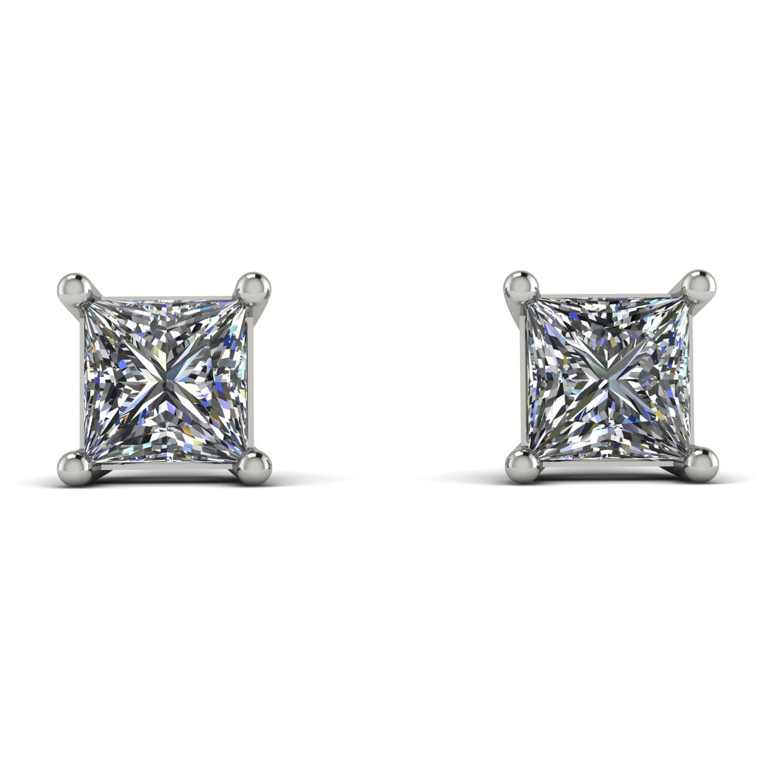 Princess Cut Stud Earrings - Kenia No. 3