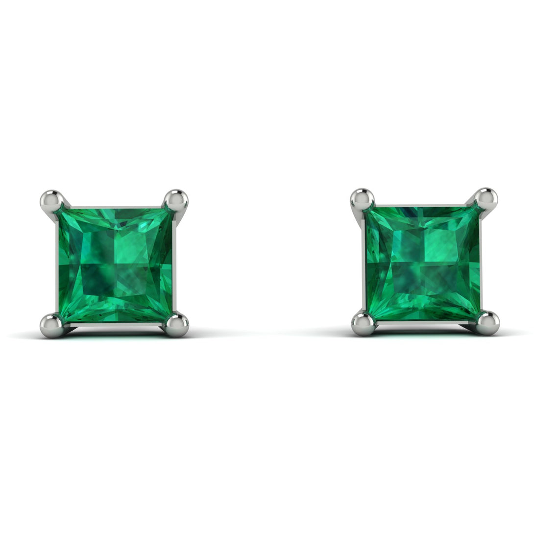 Princess Cut Stud Earrings - Kenia No. 6
