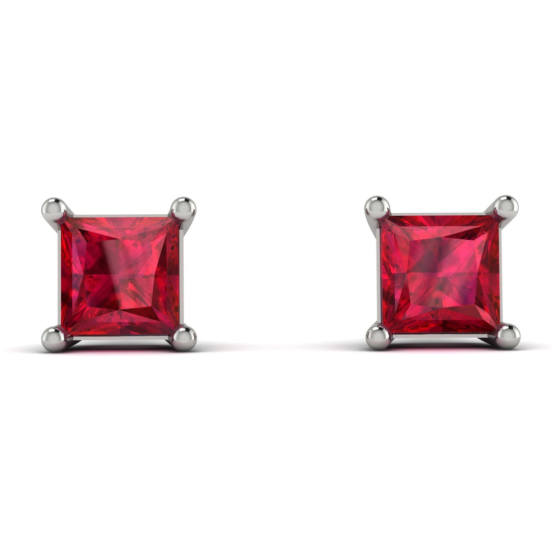 Princess Cut Stud Earrings - Kenia No. 12