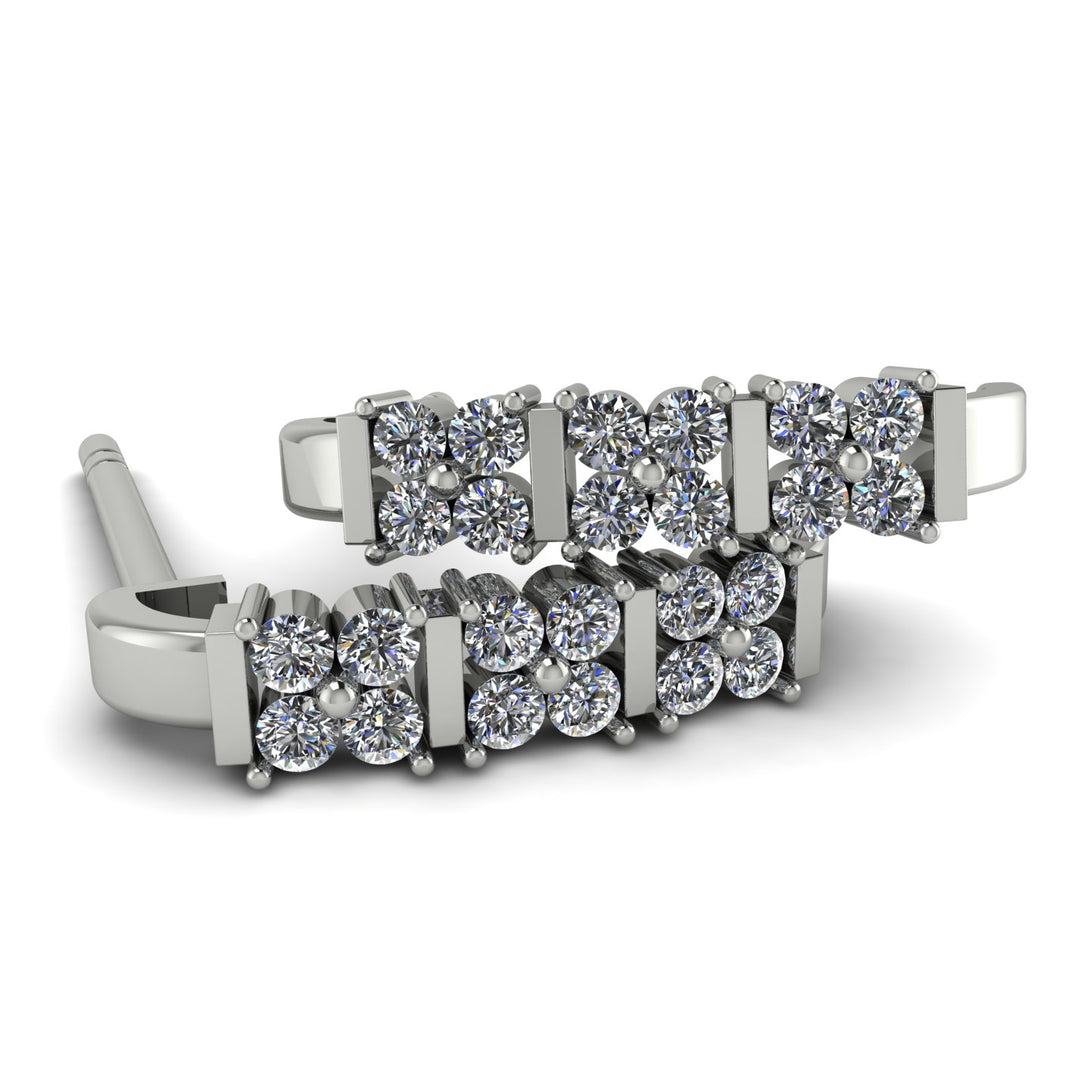 Diamond Minimalist Earrings - Elliot No. 3