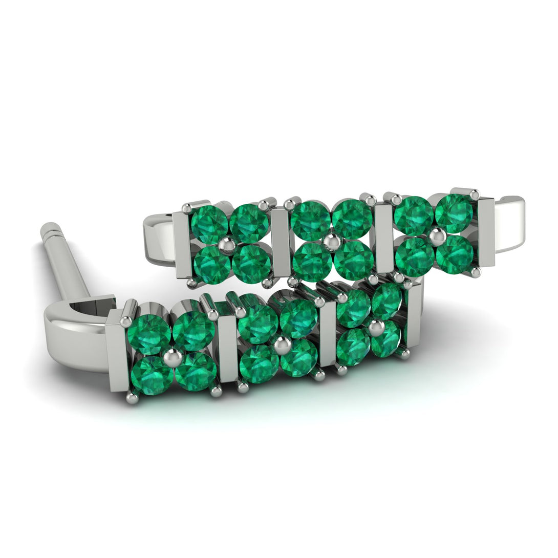 Emerald Minimalist Earrings - Elliot No. 6